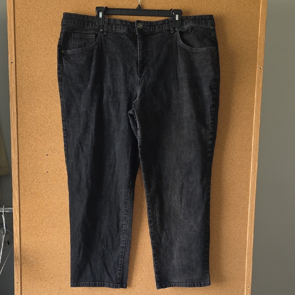 Bandolino Wander Jeans 22W  Black Denim Stretch Mid Rise
